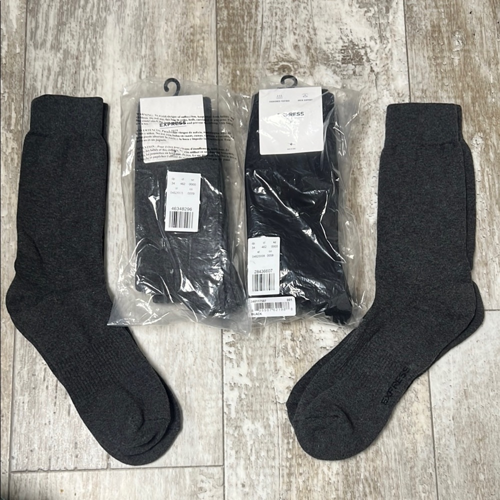 Express Men's Gray Socks Size 8-13